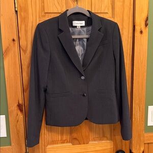 Calvin Klein Women's Grey Blazer, Size 4
